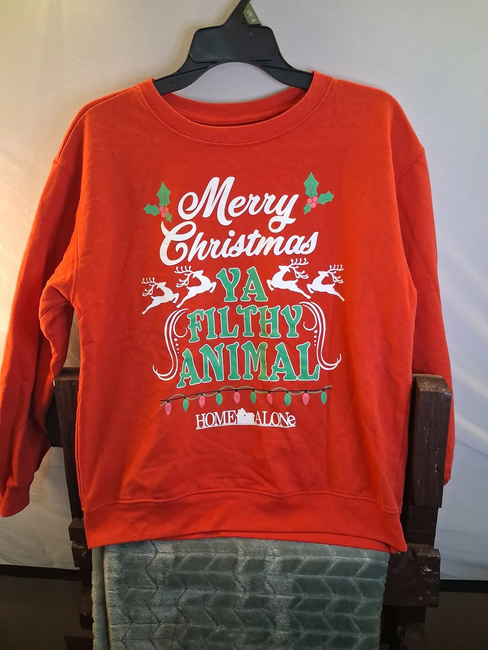 Red 'Merry Christmas Ya Filthy Animal' Holiday Sweatshirt